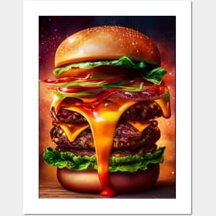 Bacon Cheeseburger Posters and Art